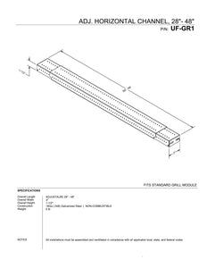 28" - 48" Adjustable Horizontal Channel