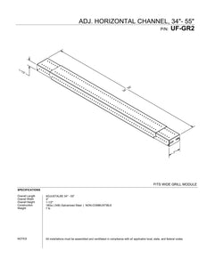 34" - 55" Adjustable Horizontal Channel