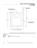 Back Splash Supports - per Linear Foot