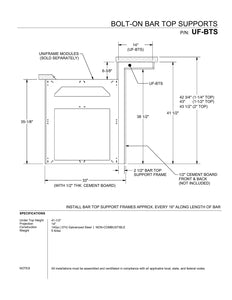 Bolt-On Bar Top Supports