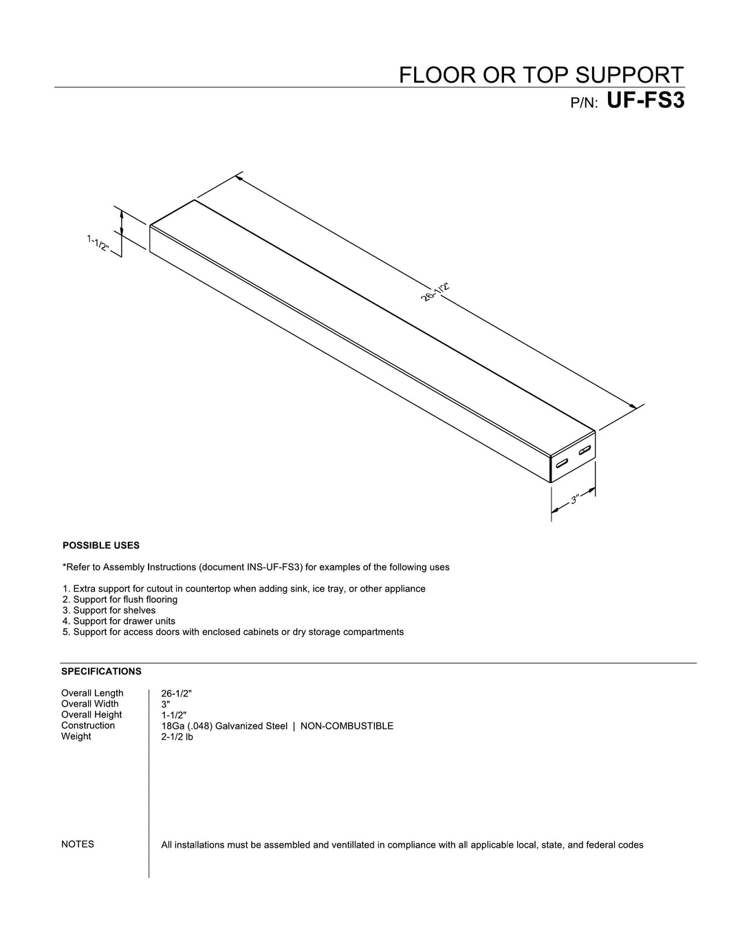 Floor or Top Support