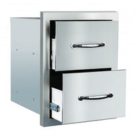 Double Drawer for Stone Outdoor Kitchens