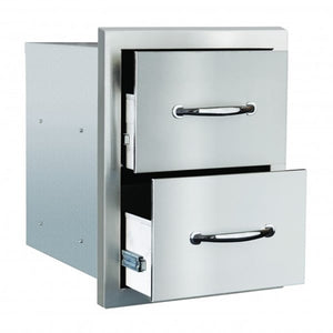Double Drawer for Stone Outdoor Kitchens