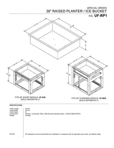 36" Raised Planter/Ice Bucket (Special Order)