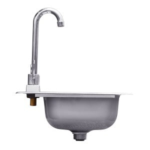 Sink & Faucet for Outdoor Kitchen - Side View